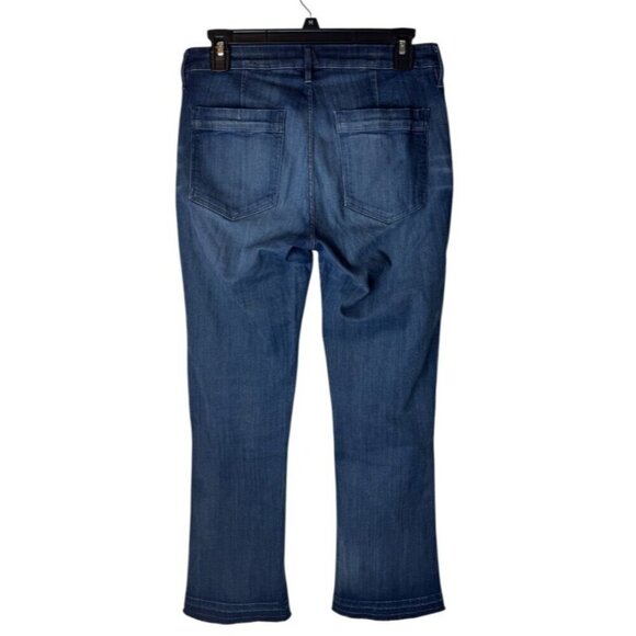 3x1 Jeans Women 27 Blue Gunner Wash Denim Patch‎ Pocket Boot Cut Cropped Retro - Picture 2 of 10